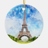 Eiffeltoren in Parijs nr1 Keramisch Ornament (Voorkant)