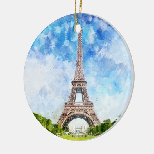 Eiffeltoren in Parijs nr1 Keramisch Ornament (Links)