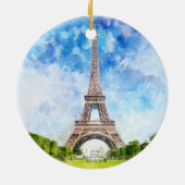 Eiffeltoren in Parijs nr1 Keramisch Ornament (Achterkant)