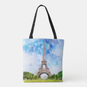 Eiffeltoren in Parijs nr1 Tote Bag (Achterkant)