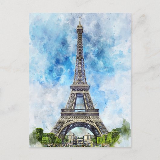 Eiffeltoren in Parijs nr2 Briefkaart (Voorkant)