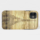 Eiffeltoren in Parijs op hout Case-Mate iPhone Case (Achterkant (horizontaal))