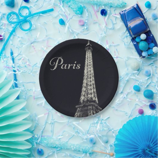 Eiffeltoren in Parijs Papieren Bordje (Feest)