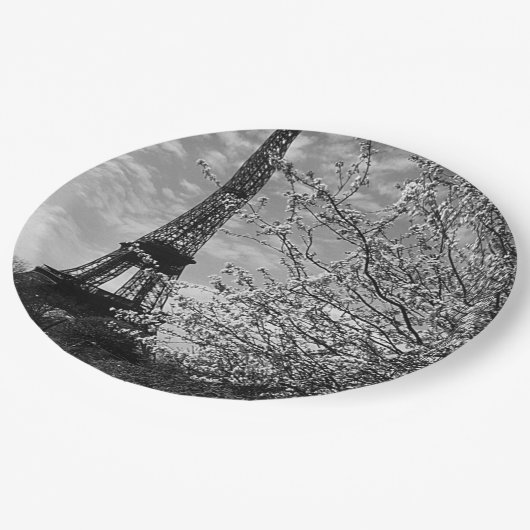  Eiffeltoren in Parijs Papieren Bordje (Gekanteld)