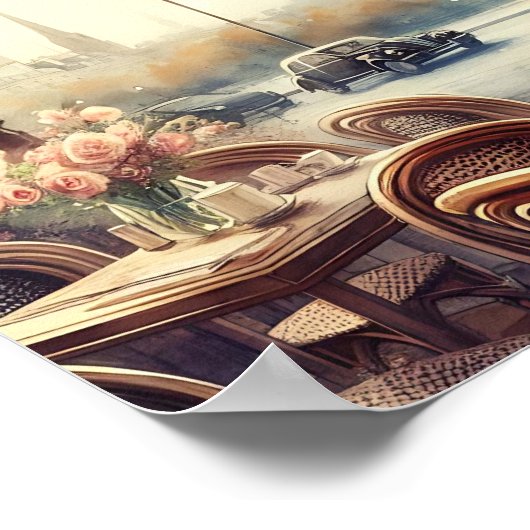 Eiffeltoren in Parijs Poster (Hoek)