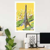 Eiffeltoren in Parijs Poster (Thuiskantoor)