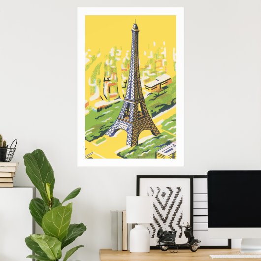 Eiffeltoren in Parijs Poster (Thuiskantoor)