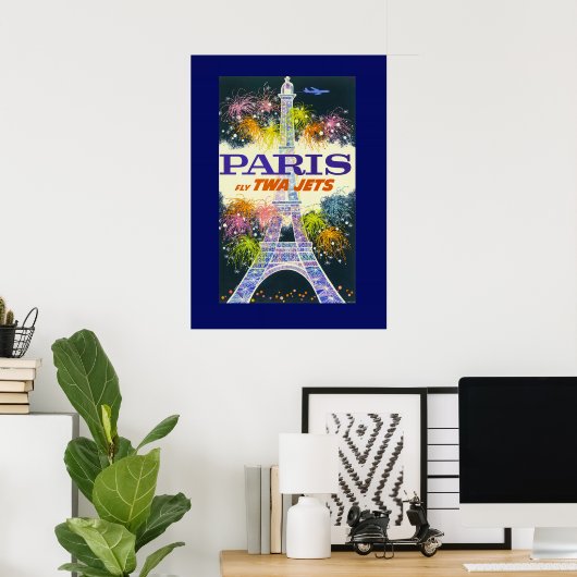  Eiffeltoren in Parijs Poster (Thuiskantoor)