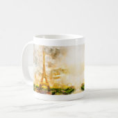 Eiffeltoren in Parijs tijdens zonsondergang nr1 Koffiemok (Voorkant links)