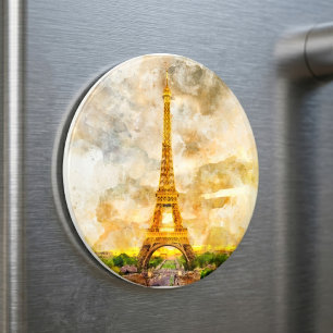 Eiffeltoren in Parijs tijdens zonsondergang nr1 Magneet