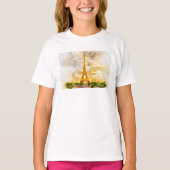 Eiffeltoren in Parijs tijdens zonsondergang nr1 T-shirt (Voorkant)