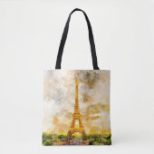 Eiffeltoren in Parijs tijdens zonsondergang nr1 Tote Bag (Voorkant)