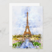 Eiffeltoren in Parijs tijdens zonsondergang nr2 Bedankkaart (Voorkant / Achterkant)