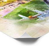 Eiffeltoren in Parijs tijdens zonsondergang nr2 Foto Afdruk (Hoek)