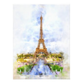 Eiffeltoren in Parijs tijdens zonsondergang nr2 Foto Afdruk (Voorkant)