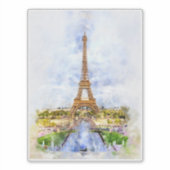 Eiffeltoren in Parijs tijdens zonsondergang nr2 Sticker (Voorkant)