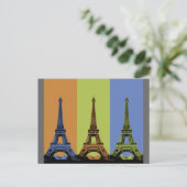 Eiffeltoren in Parijs Triptiek Briefkaart (Staand voorkant)