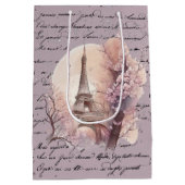 Eiffeltoren in Spring Gift Bag Medium Cadeauzakje (Achterkant)