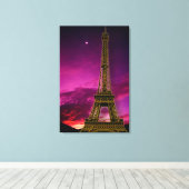 Eiffeltoren in Sunshine Sky Canvas Print (Insitu (Houten vloer))