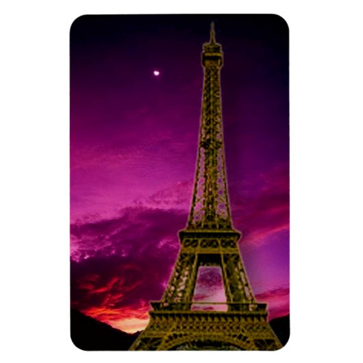 Eiffeltoren in Sunshine Sky Premium Magnet Magneet (Verticaal)