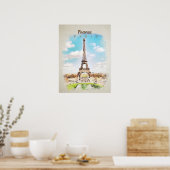 Eiffeltoren in waterverf poster (Keuken)