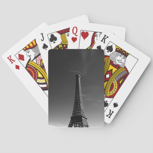 Eiffeltoren (In Zwart En Wit) Pokerkaarten (Achterkant)