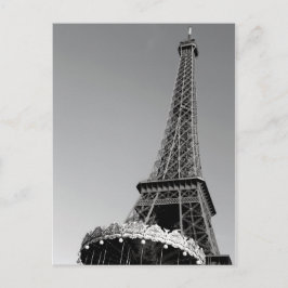 Eiffeltoren in zwart-wit briefkaart