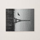 Eiffeltoren in zwart-wit legpuzzel (Horizontaal)