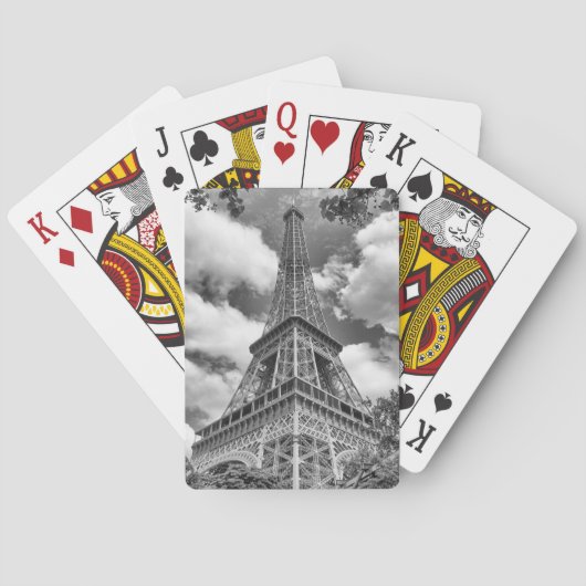 Eiffeltoren in zwart-wit pokerkaarten (Achterkant)