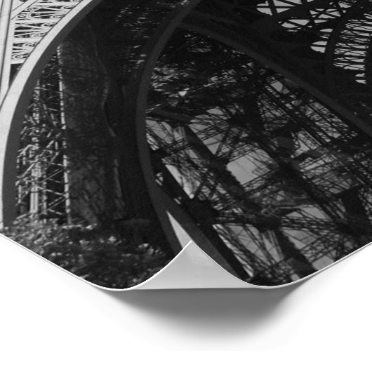 Eiffeltoren in zwart-wit poster (Hoek)