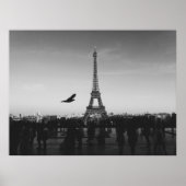 Eiffeltoren in zwart-wit poster (Voorkant)
