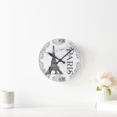 Eiffeltoren in zwart-wit ronde klok (Huis)
