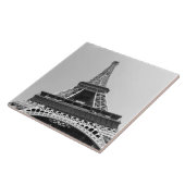 Eiffeltoren in zwart-wit tegeltje (Zijkant)