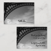 Eiffeltoren Individuele Trouwtafel Aantal Kaarten Plaatskaartje (Voorkant / Achterkant)