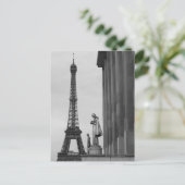 Eiffeltoren is een 19e-eeuwse ijzerrooster briefkaart (Staand voorkant)