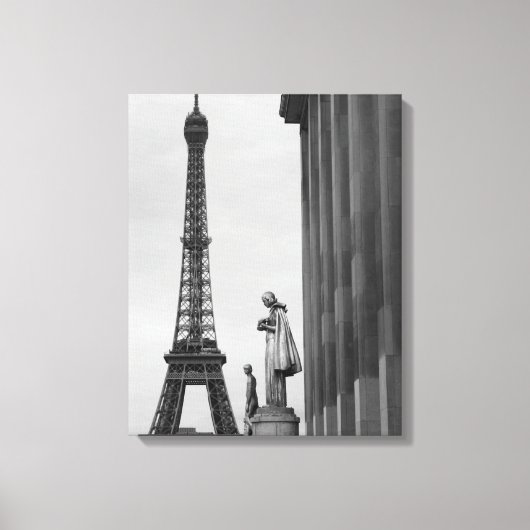 Eiffeltoren is een 19e-eeuwse ijzerrooster canvas afdruk (Voorkant)