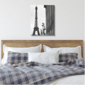 Eiffeltoren is een 19e-eeuwse ijzerrooster canvas afdruk (Insitu (Slaapkamer))