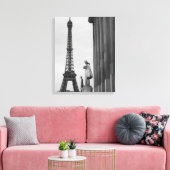 Eiffeltoren is een 19e-eeuwse ijzerrooster canvas afdruk (Insitu (Woonkamer))