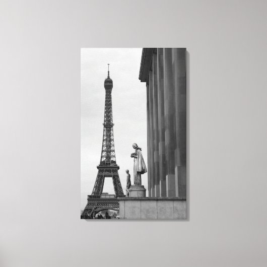 Eiffeltoren is een 19e-eeuwse ijzerrooster canvas afdruk (Voorkant)