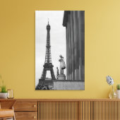 Eiffeltoren is een 19e-eeuwse ijzerrooster canvas afdruk (Insitu (Woonkamer))
