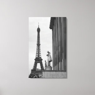 Eiffeltoren is een 19e-eeuwse ijzerrooster canvas afdruk