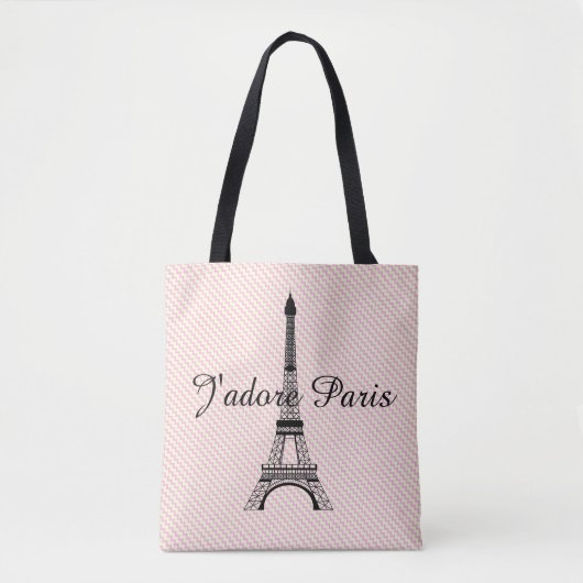 Eiffeltoren J'adore Parijs Tote Bag (Voorkant)