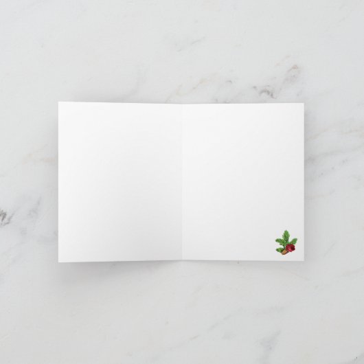 Eiffeltoren Joyeux Noel Kerstmis Bedankkaart (Binnen)