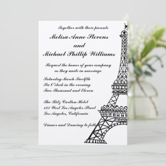 Eiffeltoren Kaart (Staand voorkant)