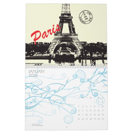 Eiffeltoren Kalender (Jan 2026)