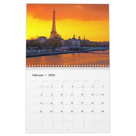Eiffeltoren kalender (Feb 2026)