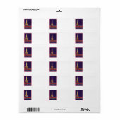 EIFFELTOREN KERSTLABEL ETIKET (Full Sheet)