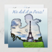Eiffeltoren Koppel Parijs Trouwreceptie Kaart (Voorkant / Achterkant)