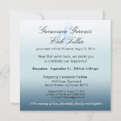 Eiffeltoren Koppel Parijs Trouwreceptie Kaart (Achterkant)