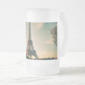 Eiffeltoren kussensloop matglas bierpul (Voorkant rechts)